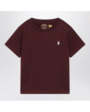 Polo Ralph Lauren Dark Burgundy Short-Sleeved T-Shirt - Purple