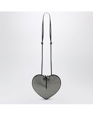Alaïa Le Coeur Studded Suede Bag - Black