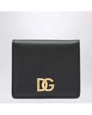 Dolce & Gabbana Dolce&Gabbana Leather Wallet With Dg Logo - Black