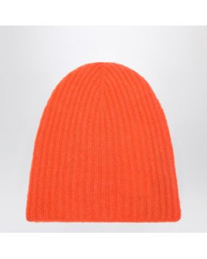 Roberto Collina Berretto in cashmere a coste - Arancione