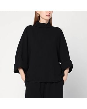 MKDT STUDIO Blusa bailee nera in crêpe georgette - Nero
