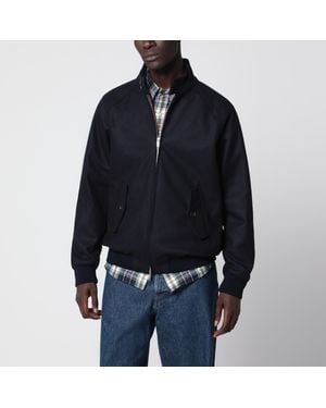 Baracuta Dunkelblaue G9 Melton Jacke - Schwarz