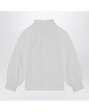 Douuod Cotton Blouse - White