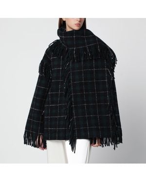 TOTEME Check Jacket With Scarf - Black