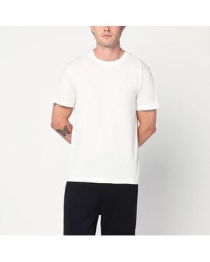 Moncler Cotton T-Shirt With Three-Dimensional Logo - White