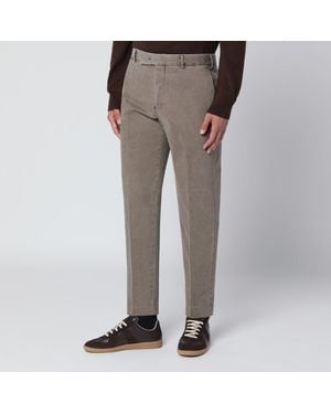 PT Torino Pantalone color fango in cotone - Grigio