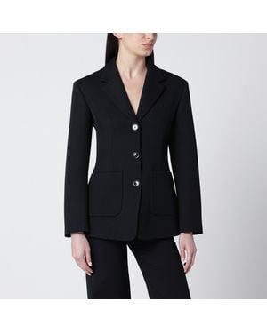 Loewe Wool Twill Jacket - Black