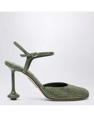 Loewe Décolleté Toy Cheville Verte Avec Strass