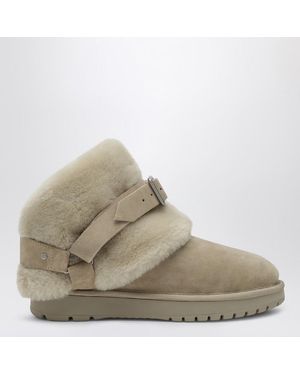 Burberry Stivali da neve chubby in suede e shearling beige - Neutro