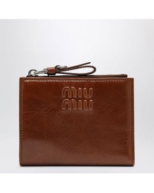 Miu Miu Small Leather Wallet - Brown
