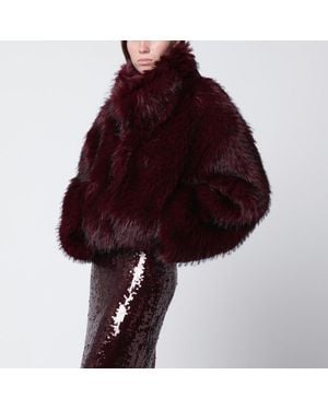 ROTATE BIRGER CHRISTENSEN Fausse Fourrure Courte - Rouge