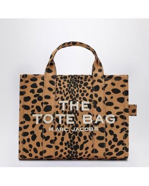 Marc Jacobs Small tote bag con stampa ghepardo - Marrone