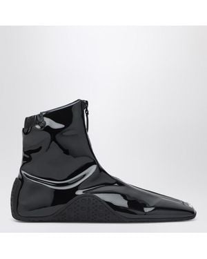 Alaïa Sneaker nera in tessuto stretch verniciato - Nero