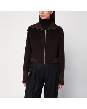 Victoria Beckham Zip-Up Cardigan - Black