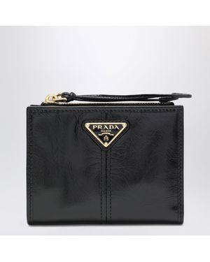 Prada Small Leather Wallet - Black