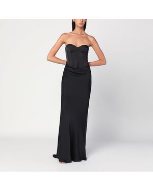 ROTATE BIRGER CHRISTENSEN Long Dress With Corset - Black