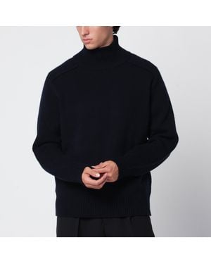 Soft Goat Cashmere Turtleneck Jumper - Black