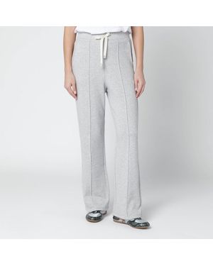 Weekend by Maxmara Pantalone grigio chiaro in felpa di cotone