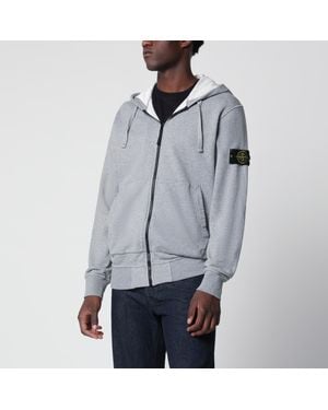Stone Island Mélange Cotton Hoodie - Grey