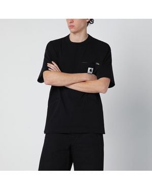 SACAI X CARHARTT WIP Cotton T-Shirt With Logo Patch - Black
