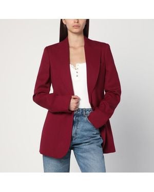 Stella McCartney Giacca monopetto color jazzberry in lana - Rosso