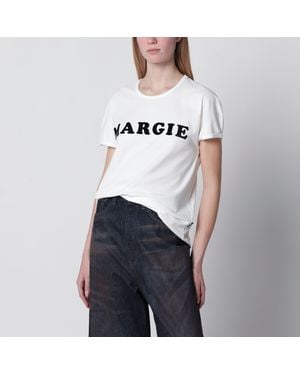MM6 by Maison Margiela Vintage Jersey Cotton T-Shirt - White