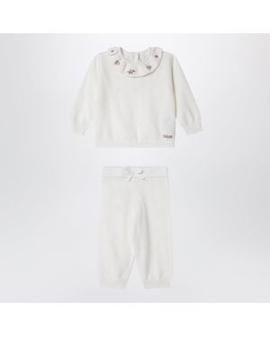 Chloé Ivory Wool Jumper And Trousers Set - White