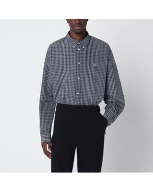 Loewe Camicia Nera E Bianca A Quadri - Blu