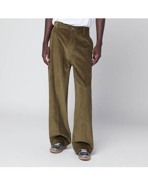 Ami Paris Bronze Corduroy Pants - Green
