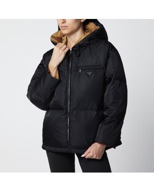 Prada Zip-Up Puffer Jacket - Black