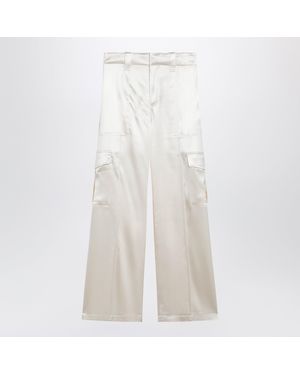 Phoebe Philo Cream-Coloured Cargo Trousers - White