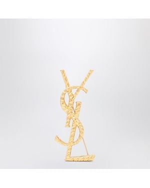 Saint Laurent Spilla Cassandre En Métal Doré - Métallisé