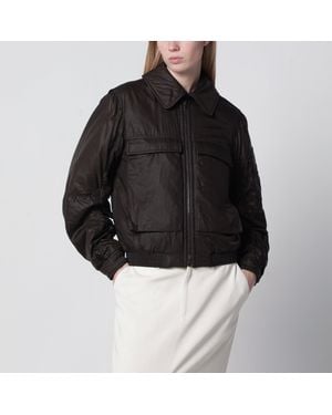Lemaire Bomber Jacket With Removable Collar - Black