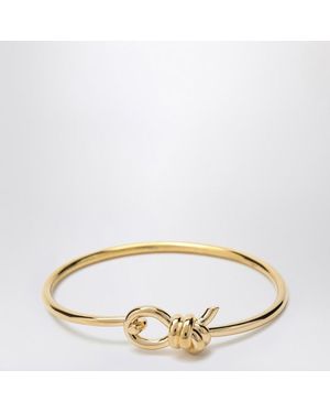 Bottega Veneta Plated Sterling Knot Bracelet - Brown