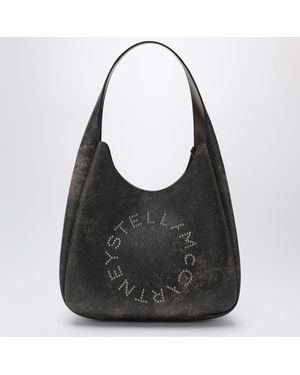 Stella McCartney Large Khaki Hobo Bag With Logo in Gray | Lyst