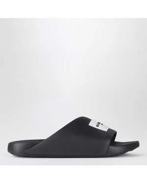 Givenchy Rubber Label Slide Flat Mules - Blue