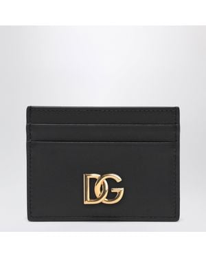 Dolce & Gabbana Dolce & Gabbana Leather Cardholder With Logo - Black