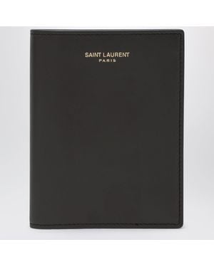 Saint Laurent Portafoglio Compatto Bicolore - Nero