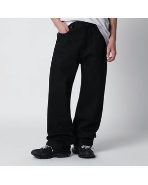 Balenciaga Pantalon En Denim De Coton - Noir