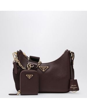 Prada Borsa re-edition 2005 in pelle - Marrone
