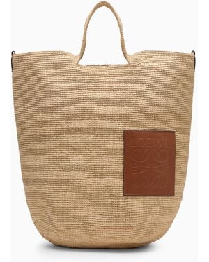 Loewe Handbag With Natural Raffia And Leather Details