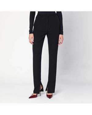 Thelatest Pants With Zipped Slits - Black