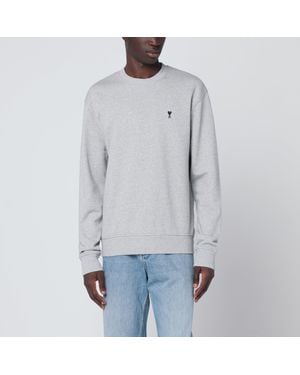 Ami Paris Graues Ami De Caur Sweatshirt