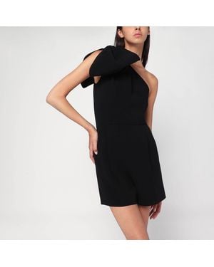 Max Mara One-Shoulder Short Jumpsuit - Black