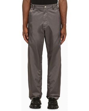 Prada Iron-Coloured Re-Nylon Trousers - Grey