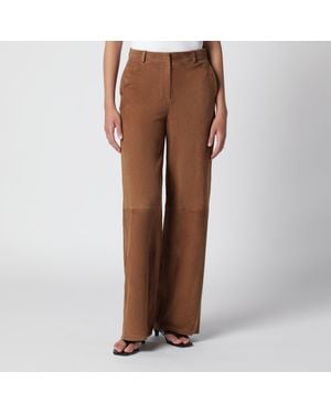 Nour Hammour Coda Wide-Leg Trousers - Brown