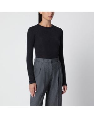 Rohe Anthracite Mélange Wool Sweater - Black