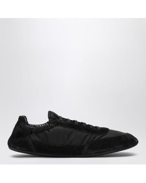 Prada Collapse Re-nylon And Suede Trainer - Black