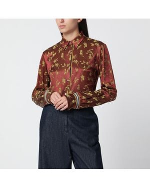 Dries Van Noten Camicia Color Ruggine - Marrone