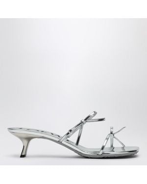 Loewe Sandalo petal argento metallizzato - Bianco